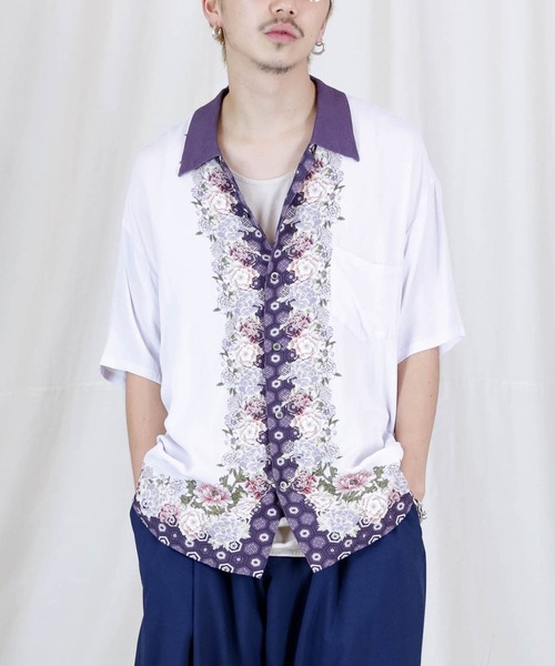 Iroquois（イロコイ）の「JAPANESE FLOWER H/S SH（シャツ/ブラウス・メンズ・イエロー/パープル・1/2/3）」の15枚目の写真