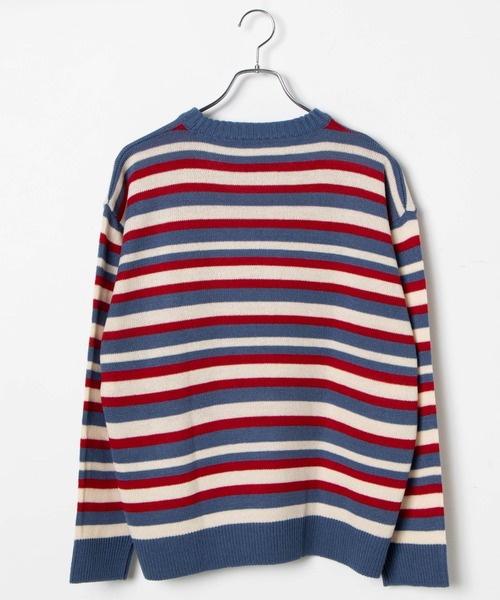 DING（ディング）の「DING/マルチボーダーニット（ニット/セーター・レディース・ブルー・FREE）」の14枚目の写真