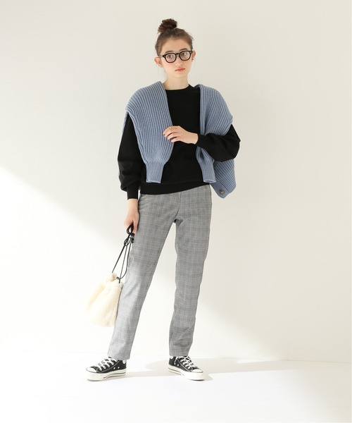 JOURNAL STANDARD relume（ジャーナルスタンダード　レリューム）の「チェックイージースキニーパンツ◆（その他パンツ・レディース・グレー/ベージュ・36/38）」の3枚目の写真