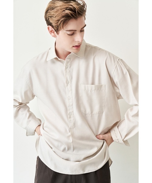 Diamond Layla（ダイアモンドレイラ）の「【Diamond Layla 】Layla blind for love Pullover Tuck Stripe Shirt S64 / プルオーバータック ストライプシャツ（シャツ/ブラウス・メンズ・ブラック×ホワイト/ライトベージュ・SMALL/MEDIUM/LARGE/X-LARGE）」の10枚目の写真