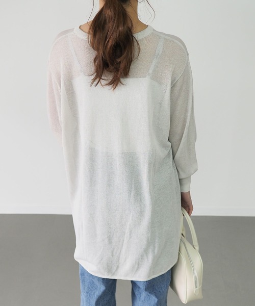 Riberry(リベリー)の「シアーニットチュニック(チュニック・レディース・ライトグレー/ネイビー/モカ/ベージュ・MEDIUM)」の15枚目の写真