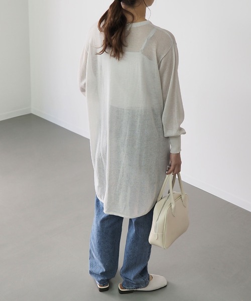 Riberry(リベリー)の「シアーニットチュニック(チュニック・レディース・ライトグレー/ネイビー/モカ/ベージュ・MEDIUM)」の10枚目の写真