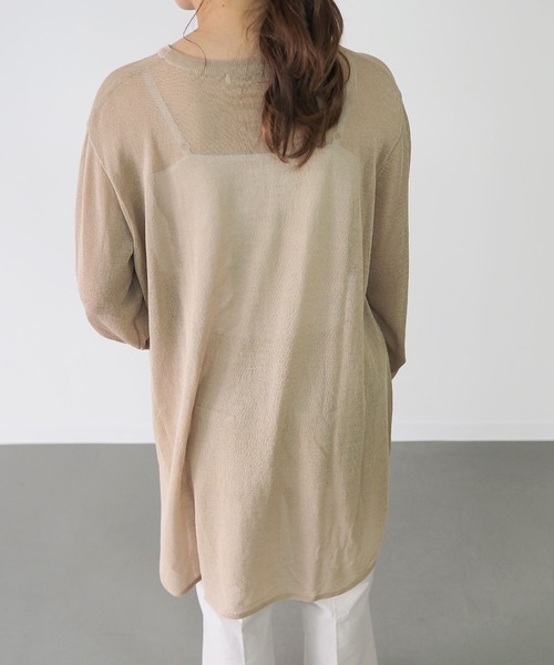 Riberry(リベリー)の「シアーニットチュニック(チュニック・レディース・ライトグレー/ネイビー/モカ/ベージュ・MEDIUM)」の8枚目の写真