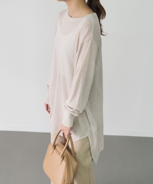 Riberry(リベリー)の「シアーニットチュニック(チュニック・レディース・ライトグレー/ネイビー/モカ/ベージュ・MEDIUM)」の21枚目の写真