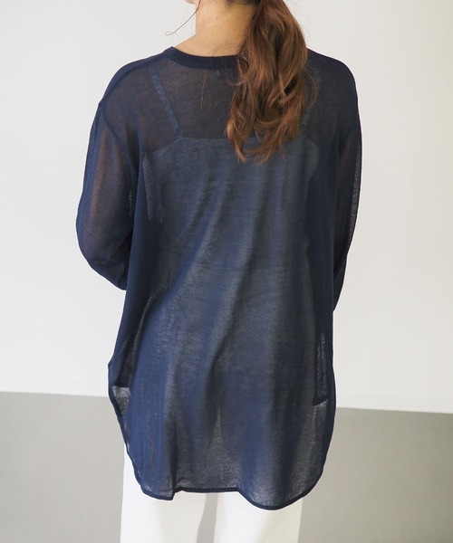 Riberry(リベリー)の「シアーニットチュニック(チュニック・レディース・ライトグレー/ネイビー/モカ/ベージュ・MEDIUM)」の9枚目の写真