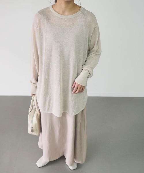 Riberry(リベリー)の「シアーニットチュニック(チュニック・レディース・ライトグレー/ネイビー/モカ/ベージュ・MEDIUM)」の17枚目の写真