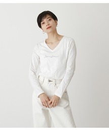 AZUL by moussy | SILENCE V NECK LONG SLEEVE/サイレントVネックロングスリーブ(Tシャツ/カットソー)