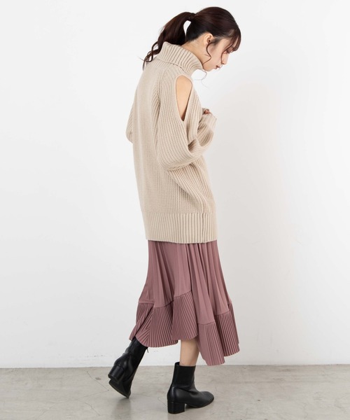 WEGO（ウィゴー）の「WEGO/アシメティアードロングスカート（スカート・レディース・ブラック/ピンク・FREE）」の4枚目の写真