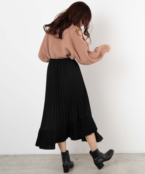 WEGO（ウィゴー）の「WEGO/アシメティアードロングスカート（スカート・レディース・ブラック/ピンク・FREE）」の6枚目の写真