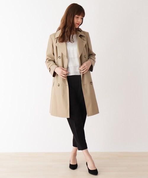 SHOO・LA・RUE（シューラルー）の「◆【M-4L】スプリングトレンチコート（トレンチコート・レディース・ベージュ/ネイビー・02/03/04/05/06）」の9枚目の写真
