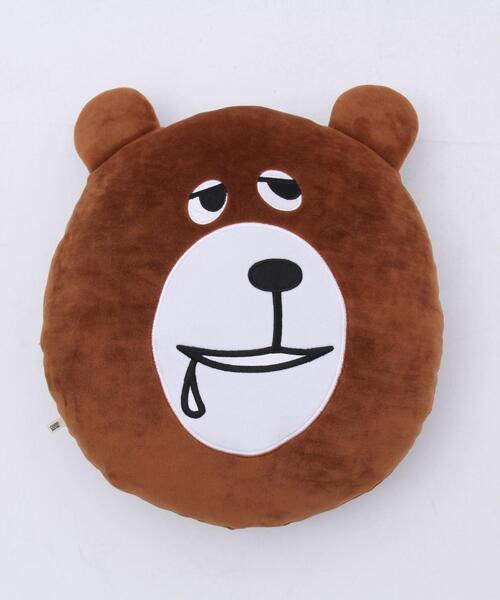 coen（コーエン）の「【WEB限定】コーエンベアもふもふフェイスクッション（クッション/クッションカバー・キッズ・ブラック/ブラウン/グレー・FREE）」の6枚目の写真