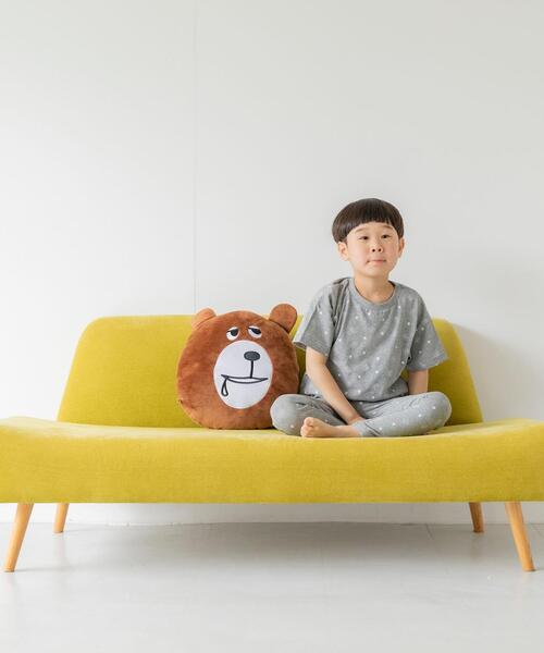 coen（コーエン）の「【WEB限定】コーエンベアもふもふフェイスクッション（クッション/クッションカバー・キッズ・ブラック/ブラウン/グレー・FREE）」の10枚目の写真