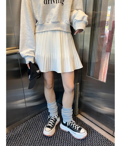 PHILLY（フィリー）の「フレアミニプリーツスカパン（スカート・レディース・ホワイト/ブラック/ベージュ/ブラウン・FREE）」の2枚目の写真