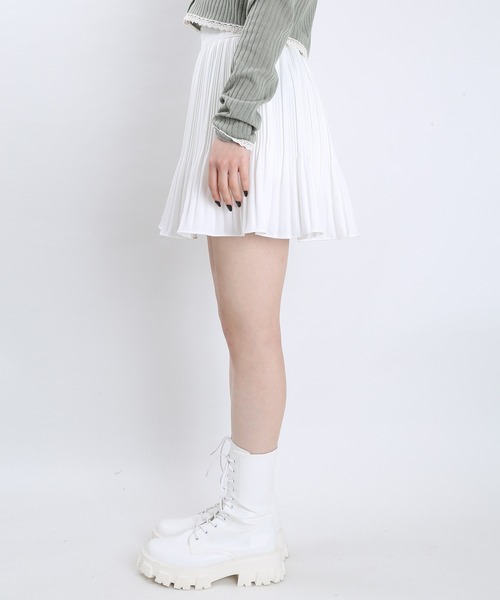 PHILLY（フィリー）の「フレアミニプリーツスカパン（スカート・レディース・ホワイト/ブラック/ベージュ/ブラウン・FREE）」の14枚目の写真