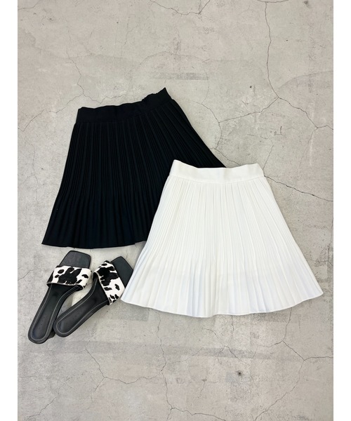 PHILLY（フィリー）の「フレアミニプリーツスカパン（スカート・レディース・ホワイト/ブラック/ベージュ/ブラウン・FREE）」の7枚目の写真