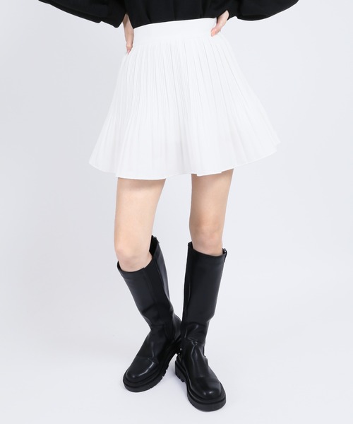 PHILLY（フィリー）の「フレアミニプリーツスカパン（スカート・レディース・ホワイト/ブラック/ベージュ/ブラウン・FREE）」の12枚目の写真