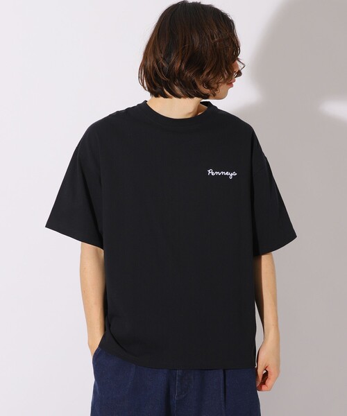 FREAK'S STORE（フリークスストア）の「WEB限定 PENNEYS×FREAK'S STORE/ペニーズ 別注 TIGER バック刺繍 クルーネックTシャツ/ワンポイント/ビッグシルエット（Tシャツ/カットソー・メンズ・ホワイト/ブラック/グレイッシュベージュ/サックスブルー/ダークグリーン・SMALL/MEDIUM/LARGE）」の11枚目の写真