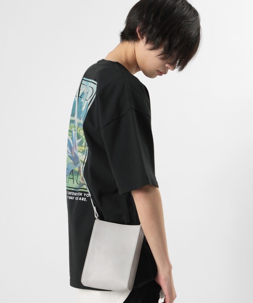 make a ray!（メイク ア レイ！）の「フェイクレザー スクエア ミニショルダーバッグ/型押し/ネックポーチ（ショルダーバッグ・メンズ・アッシュグレー/ブラック/ブラック系その他/パイソン・FREE）」の13枚目の写真