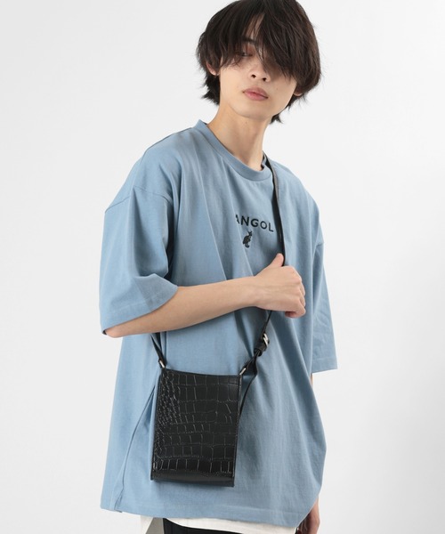 make a ray!（メイク ア レイ！）の「フェイクレザー スクエア ミニショルダーバッグ/型押し/ネックポーチ（ショルダーバッグ・メンズ・アッシュグレー/ブラック/ブラック系その他/パイソン・FREE）」の17枚目の写真