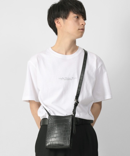 make a ray!（メイク ア レイ！）の「フェイクレザー スクエア ミニショルダーバッグ/型押し/ネックポーチ（ショルダーバッグ・メンズ・アッシュグレー/ブラック/ブラック系その他/パイソン・FREE）」の18枚目の写真