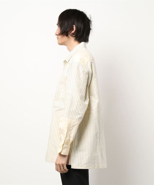 BROOKLYN OVERALL（ブルックリンオーバーオール）の「袖切り替えシャツ（シャツ/ブラウス・メンズ・ネイビー/イエロー・LARGE/MEDIUM）」の4枚目の写真