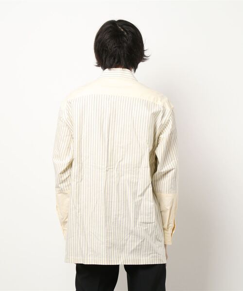 BROOKLYN OVERALL（ブルックリンオーバーオール）の「袖切り替えシャツ（シャツ/ブラウス・メンズ・ネイビー/イエロー・LARGE/MEDIUM）」の3枚目の写真