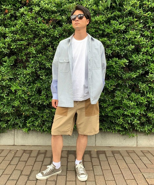 BROOKLYN OVERALL（ブルックリンオーバーオール）の「袖切り替えシャツ（シャツ/ブラウス・メンズ・ネイビー/イエロー・LARGE/MEDIUM）」の12枚目の写真