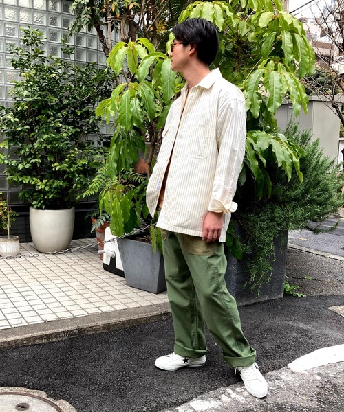BROOKLYN OVERALL（ブルックリンオーバーオール）の「袖切り替えシャツ（シャツ/ブラウス・メンズ・ネイビー/イエロー・LARGE/MEDIUM）」の14枚目の写真