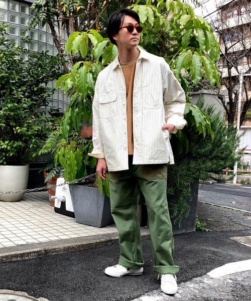 BROOKLYN OVERALL（ブルックリンオーバーオール）の「袖切り替えシャツ（シャツ/ブラウス・メンズ・ネイビー/イエロー・LARGE/MEDIUM）」の15枚目の写真