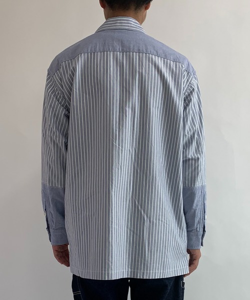 BROOKLYN OVERALL（ブルックリンオーバーオール）の「袖切り替えシャツ（シャツ/ブラウス・メンズ・ネイビー/イエロー・LARGE/MEDIUM）」の8枚目の写真