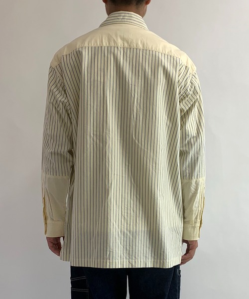 BROOKLYN OVERALL（ブルックリンオーバーオール）の「袖切り替えシャツ（シャツ/ブラウス・メンズ・ネイビー/イエロー・LARGE/MEDIUM）」の21枚目の写真