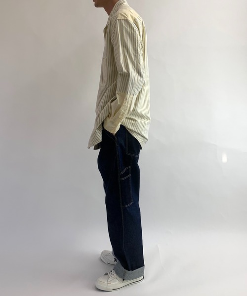 BROOKLYN OVERALL（ブルックリンオーバーオール）の「袖切り替えシャツ（シャツ/ブラウス・メンズ・ネイビー/イエロー・LARGE/MEDIUM）」の17枚目の写真