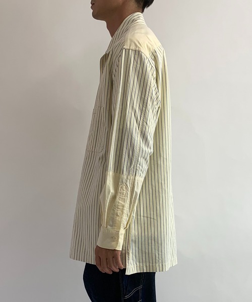 BROOKLYN OVERALL（ブルックリンオーバーオール）の「袖切り替えシャツ（シャツ/ブラウス・メンズ・ネイビー/イエロー・LARGE/MEDIUM）」の20枚目の写真