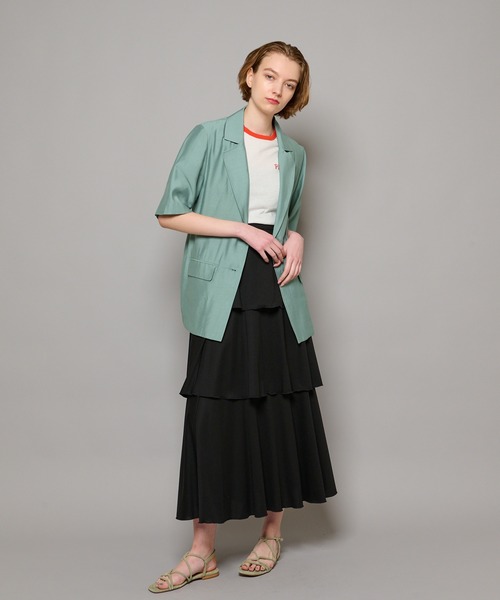 CIAOPANIC（チャオパニック）の「カットティアードスカート（スカート・レディース・オフホワイト/ブラック/ブルー・FREE）」の15枚目の写真