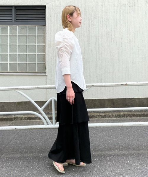 CIAOPANIC（チャオパニック）の「カットティアードスカート（スカート・レディース・オフホワイト/ブラック/ブルー・FREE）」の20枚目の写真