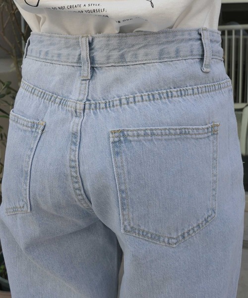 CORNERS（コーナーズ）の「スリット入りデニムパンツ（デニムパンツ・レディース・ライトブルー/ブルー・M/L）」の7枚目の写真