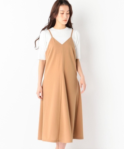 MEW'S REFINED CLOTHES（ミューズリファインドクローズ）の「バックリボンキャミワンピース（ワンピース・レディース・カーキ/ベージュ/ブラック・MEDIUM）」の3枚目の写真