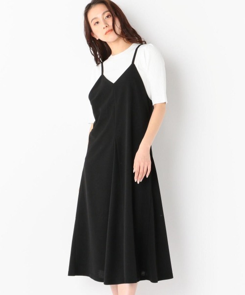MEW'S REFINED CLOTHES（ミューズリファインドクローズ）の「バックリボンキャミワンピース（ワンピース・レディース・カーキ/ベージュ/ブラック・MEDIUM）」の2枚目の写真