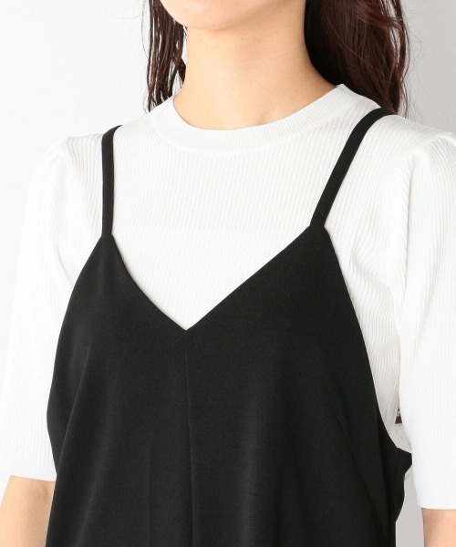 MEW'S REFINED CLOTHES（ミューズリファインドクローズ）の「バックリボンキャミワンピース（ワンピース・レディース・カーキ/ベージュ/ブラック・MEDIUM）」の8枚目の写真