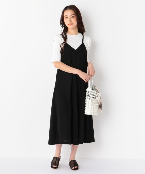 MEW'S REFINED CLOTHES（ミューズリファインドクローズ）の「バックリボンキャミワンピース（ワンピース・レディース・カーキ/ベージュ/ブラック・MEDIUM）」の13枚目の写真