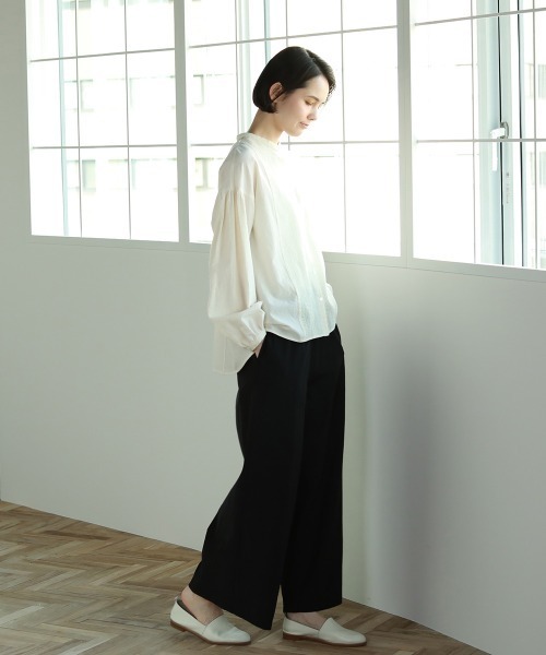 Pao de lo（パオデロ）の「グログランパンツ（その他パンツ・レディース・ブラック/ベージュ/グリーン・9号/7号）」の13枚目の写真