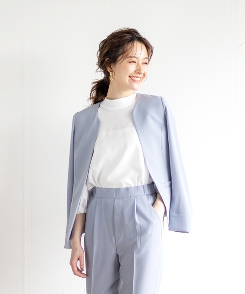 WHITE JOOLA（ホワイトジョーラ）の「【2021AW】バックリボン・ボリューム袖2WAYブラウス（シャツ/ブラウス・レディース・オフホワイト/ネイビー/グレイッシュベージュ/ミント・7号/9号/11号）」の10枚目の写真