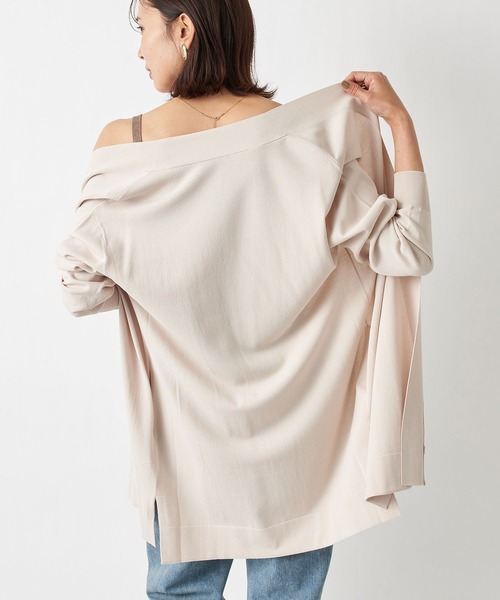 RIVE DROITE（リヴドロワ）の「毎年人気の一枚　クールタッチUVトッパーニットカーディガン（カーディガン/ボレロ・レディース・チャコールグレー/ネイビー/ライトベージュ/ブラック/モカ・FREE）」の11枚目の写真