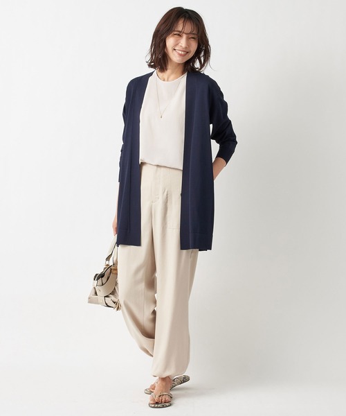 RIVE DROITE（リヴドロワ）の「毎年人気の一枚　クールタッチUVトッパーニットカーディガン（カーディガン/ボレロ・レディース・チャコールグレー/ネイビー/ライトベージュ/ブラック/モカ・FREE）」の20枚目の写真