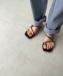 CANAL JEAN | from Lagoon(フロムラグーン) レザーひもクロスペタサンダル(サンダル)