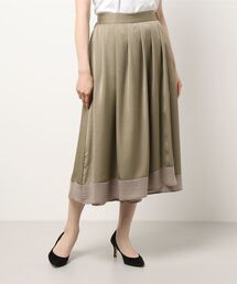 NICOLE CLUB | 【NICOLE CLUB】異素材切替巻きスカート風スカンツ(その他パンツ)