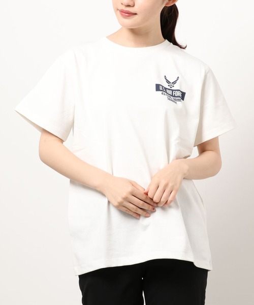 AVIREX(アヴィレックス)の「AVIREX/アヴィレックス/アイム ハイ Tシャツ / AIM HIGH T-SHIRT(Tシャツ/カットソー・レディース・レモンイエロー/オフホワイト/サックスブルー・FREE)」の9枚目の写真