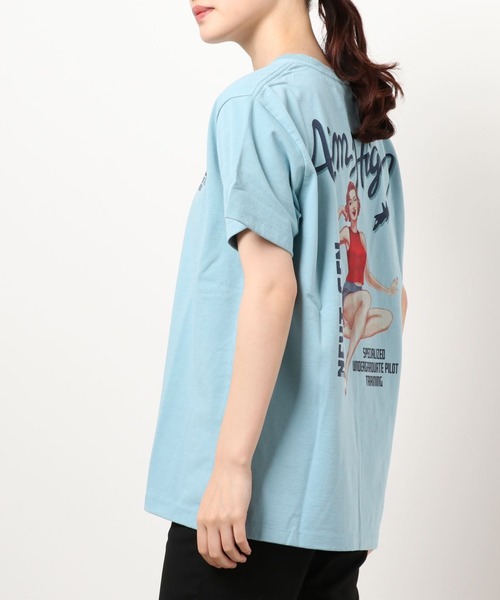 AVIREX(アヴィレックス)の「AVIREX/アヴィレックス/アイム ハイ Tシャツ / AIM HIGH T-SHIRT(Tシャツ/カットソー・レディース・レモンイエロー/オフホワイト/サックスブルー・FREE)」の10枚目の写真