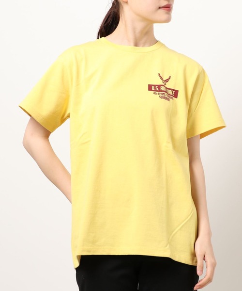 AVIREX(アヴィレックス)の「AVIREX/アヴィレックス/アイム ハイ Tシャツ / AIM HIGH T-SHIRT(Tシャツ/カットソー・レディース・レモンイエロー/オフホワイト/サックスブルー・FREE)」の11枚目の写真