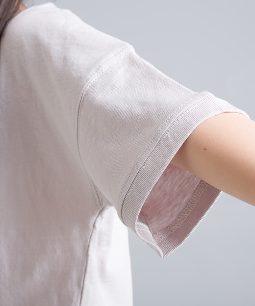 OMNES（オムネス）の「キッズ  綿麻カット ビッグ半袖プリントTシャツ（Tシャツ/カットソー・キッズ・ブラウン/パープル/ピンクベージュ/ネイビー/ホワイト/ブラック・100/140/110/120/130）」の10枚目の写真